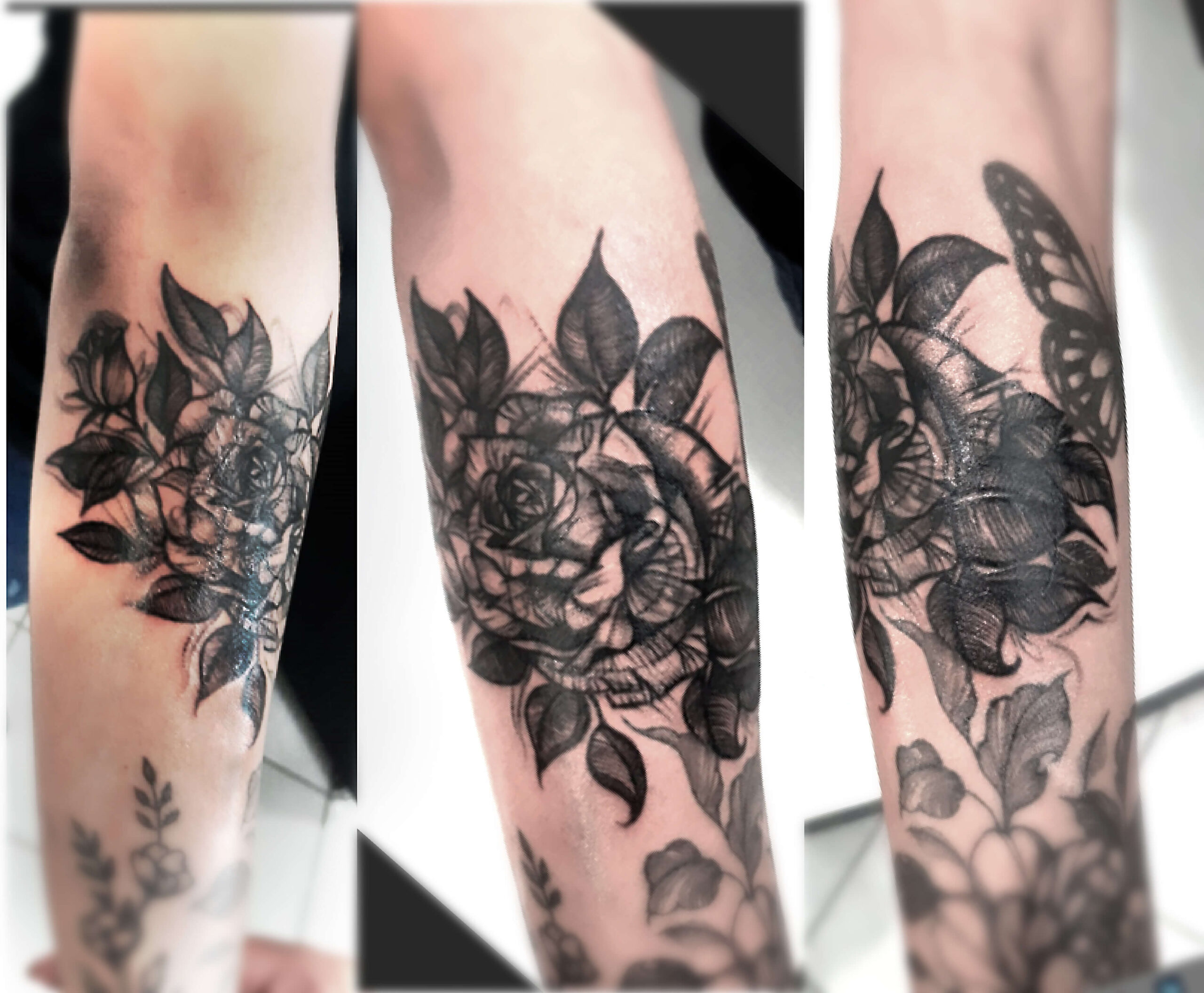 Tattoos Variadas_Cobertura Dark Flor